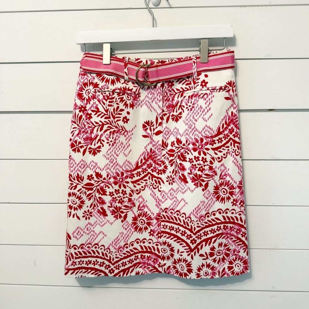J. McLaughlin | Floral Pencil Skirt w/Belt Size 4- Belt XS